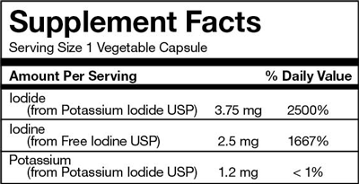 I-Throid Supplement Facts - 6.25mg